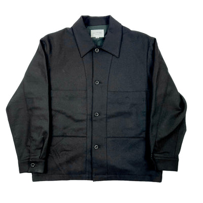 Cropped Wool Shirt Jacket