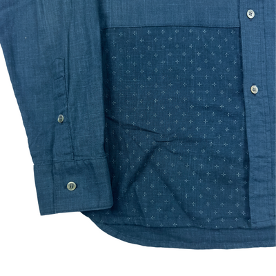 Indigo Patchwork Button Down